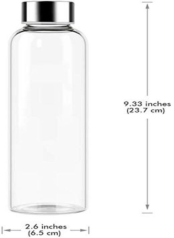 AEC Borosilicate Glass Water Bottle 750ml BPA-Free Leak Proof Ideal for School Home Office Travel Sport Yoga Gym Hot Cold Drinks with Portable Neoprene Carrying Sleeve - Image 2